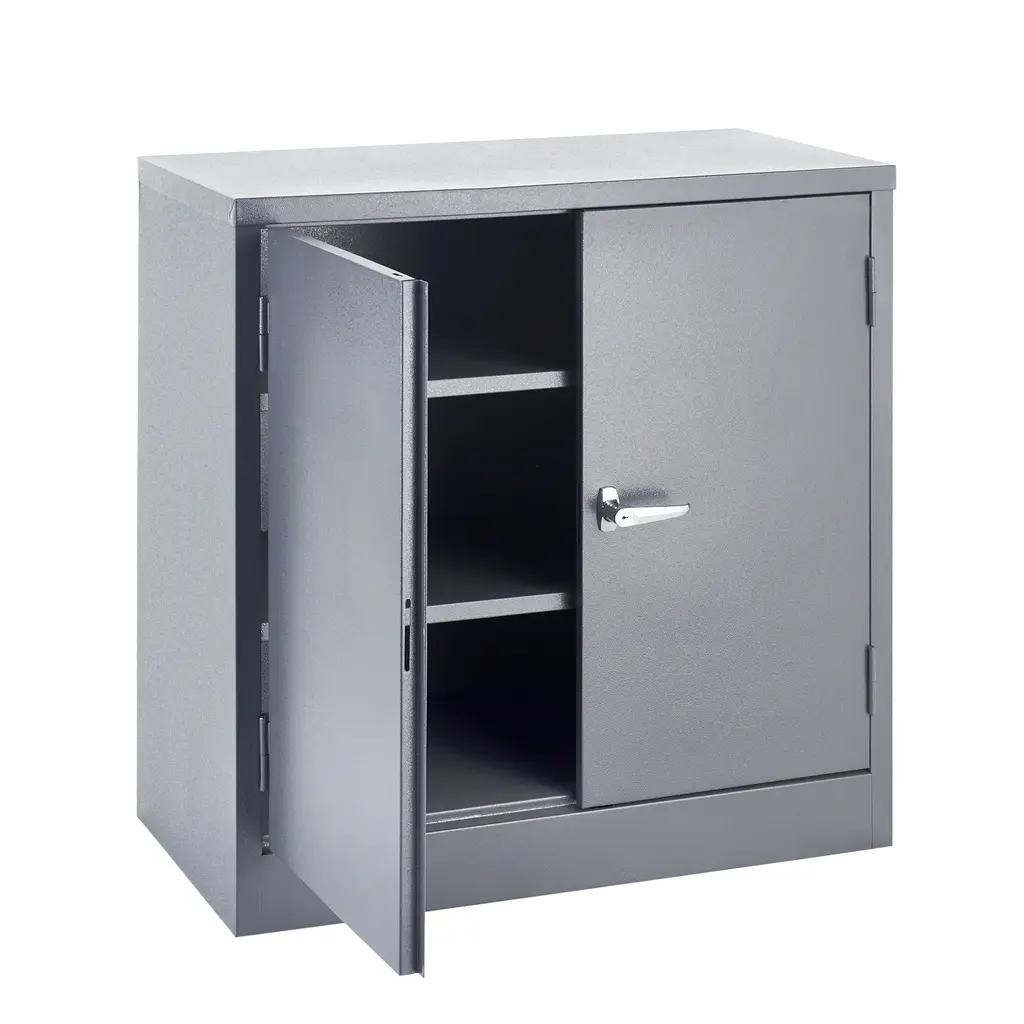 Stationery Cupboard, 2 Shelves (900Hx900Wx450D) - Hammer Grey