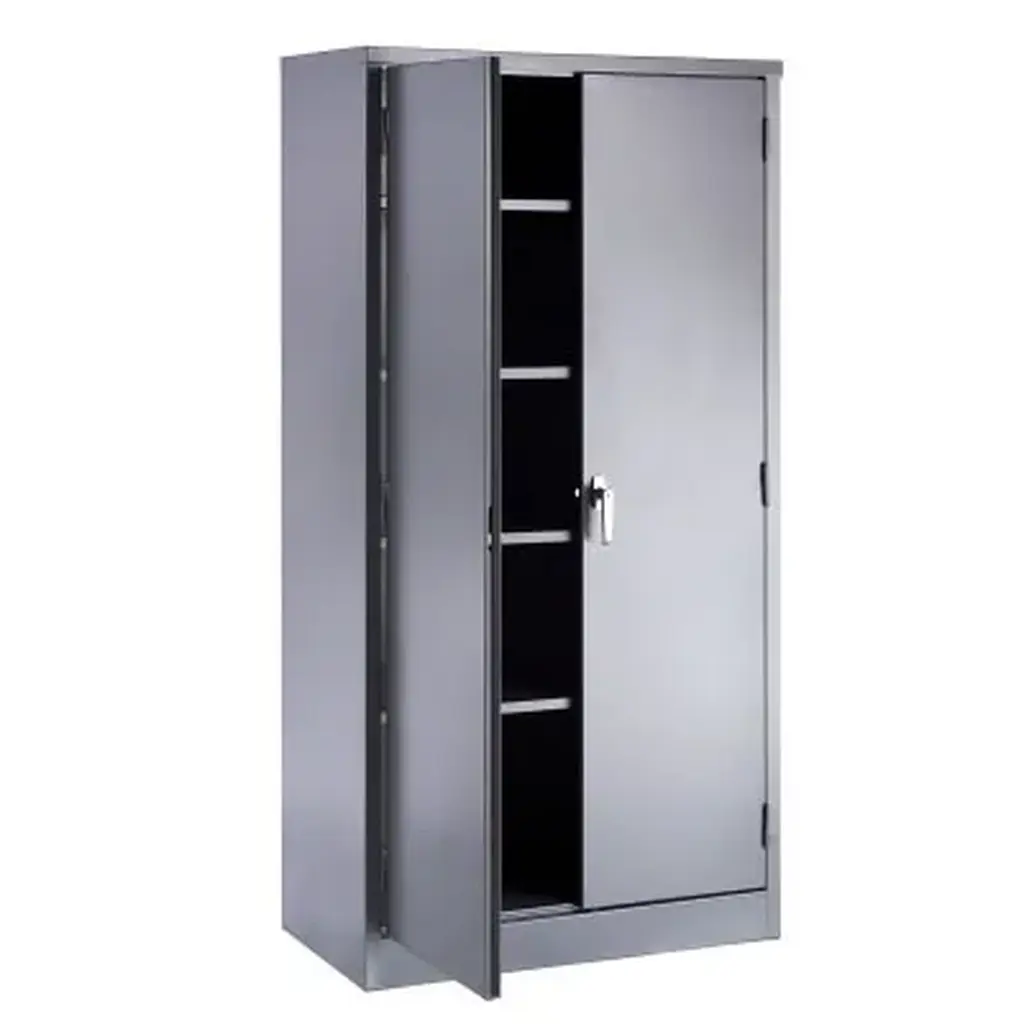 Stationery Cupboard, 4 Shelves (1800Hx900Wx450D) - Hammer Grey