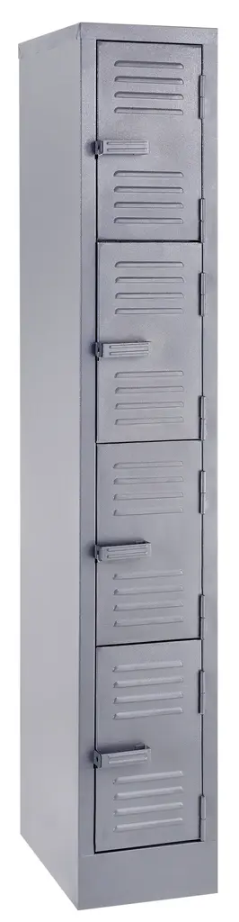 Locker, 4 Compartment (1800Hx300Wx450D) - Hammer Grey