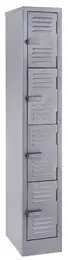 Locker, 4 Compartment (1800Hx300Wx450D) - Hammer Grey