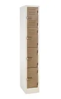 4 Compartment Locker 1800Hx300Wx450D - Ivory/Karoo image
