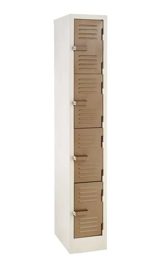 Locker, 4 Compartment (1800Hx300Wx450D) - Ivory/Karoo