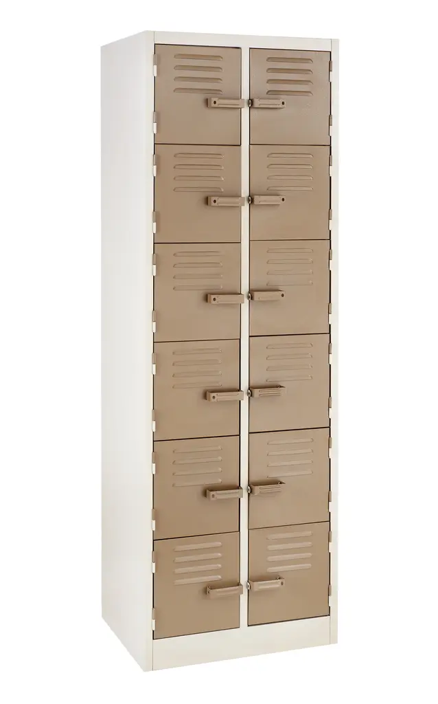 Locker, 12 Compartment (1800Hx600Wx450D) - Ivory/Karoo
