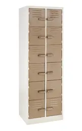 Locker, 12 Compartment (1800Hx600Wx450D) - Ivory/Karoo