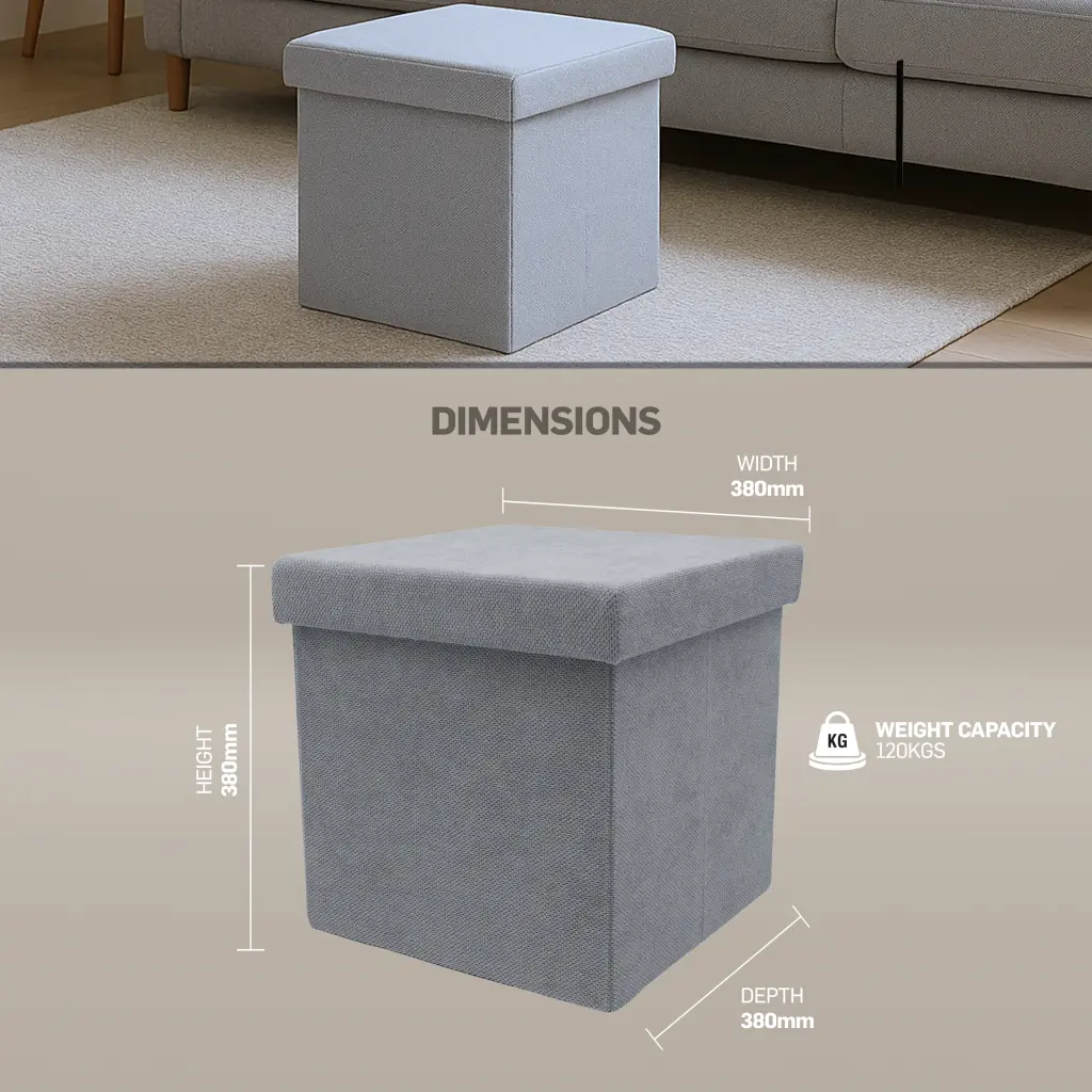 Dreambox Ottoman with Storage - Grey
