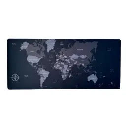 Everfurn Desk Mat - World Map - Large - Black - Non-Slip