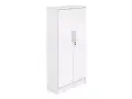 5 Tier Bookcase-Hinged Doors 800x315x1950H - White Melamine image