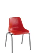 Polyshell Chair 375H Grade 4-5 - Plastic Red image