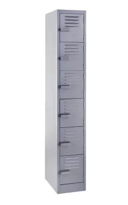 6 Compartment Locker 1800Hx300Wx450D - Hammer Grey