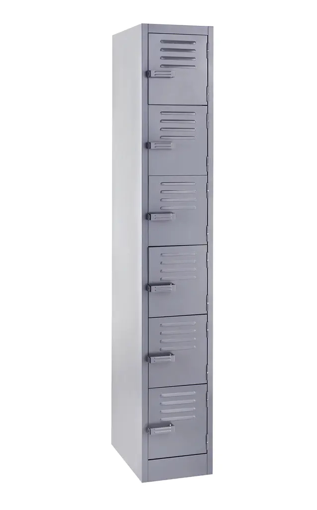 Locker, 6 Compartment (1800Hx300Wx450D) - Hammer Grey