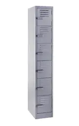 Locker, 6 Compartment (1800Hx300Wx450D) - Hammer Grey