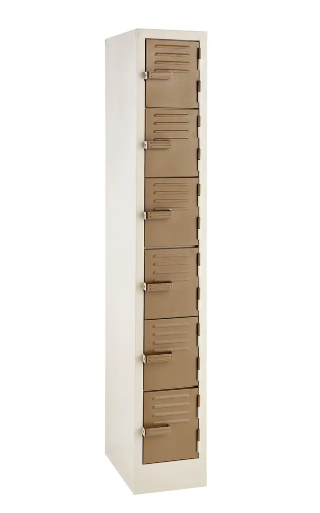 Locker, 6 Compartment (1800Hx300Wx450D) - Ivory/Karoo