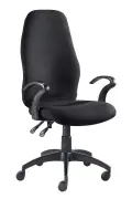 Flamingo-Operator Chair-Highback-Clutch Mechanism-Nylon Base-Flamingo Arm - Contract Black image