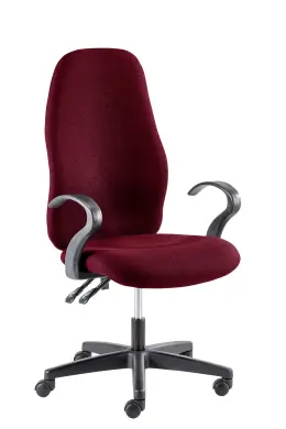 Flamingo-Operator Chair-Highback-Clutch Mechanism-Nylon Base-Flamingo Arm - Contract Burgundy