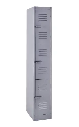 3 Compartment Locker 1800Hx300Wx450D - Hammer Grey