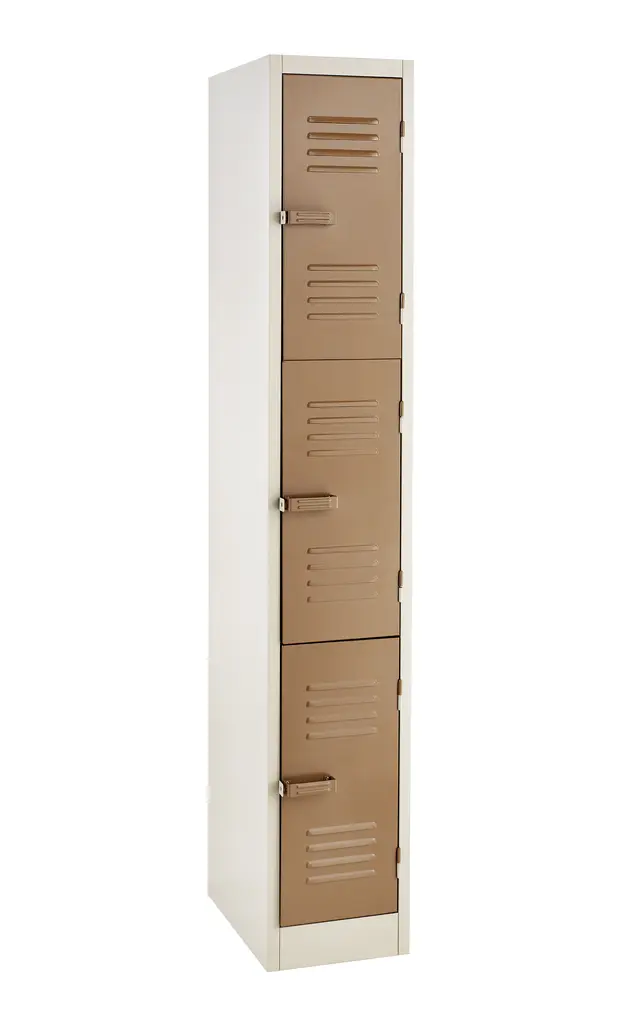 Locker, 3 Compartment (1800Hx300Wx450D) - Ivory/Karoo