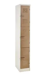 Locker, 3 Compartment (1800Hx300Wx450D) - Ivory/Karoo