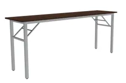 Fold Up Training Table 1800mmx450mm Marmara Walnut/Folkstone Grey 611605002