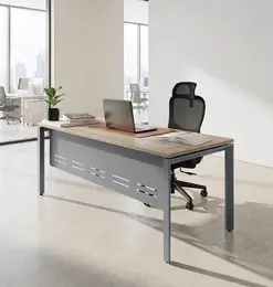 Novara Single Bench Desk 1800Wx750D , 25mm Top,with 50x50 Bevel grey steel U-leg