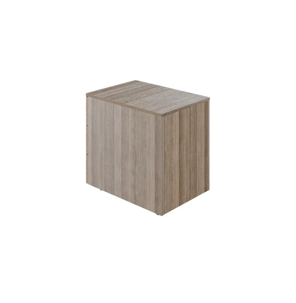 Novara Mobile Pedestal in Vintage Elm , Central Locking, 3 Drawers