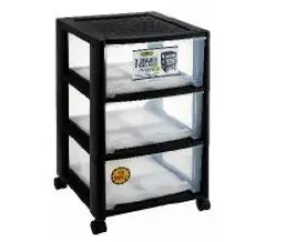 Addis Storage Unit 3 Drawer 9860BK