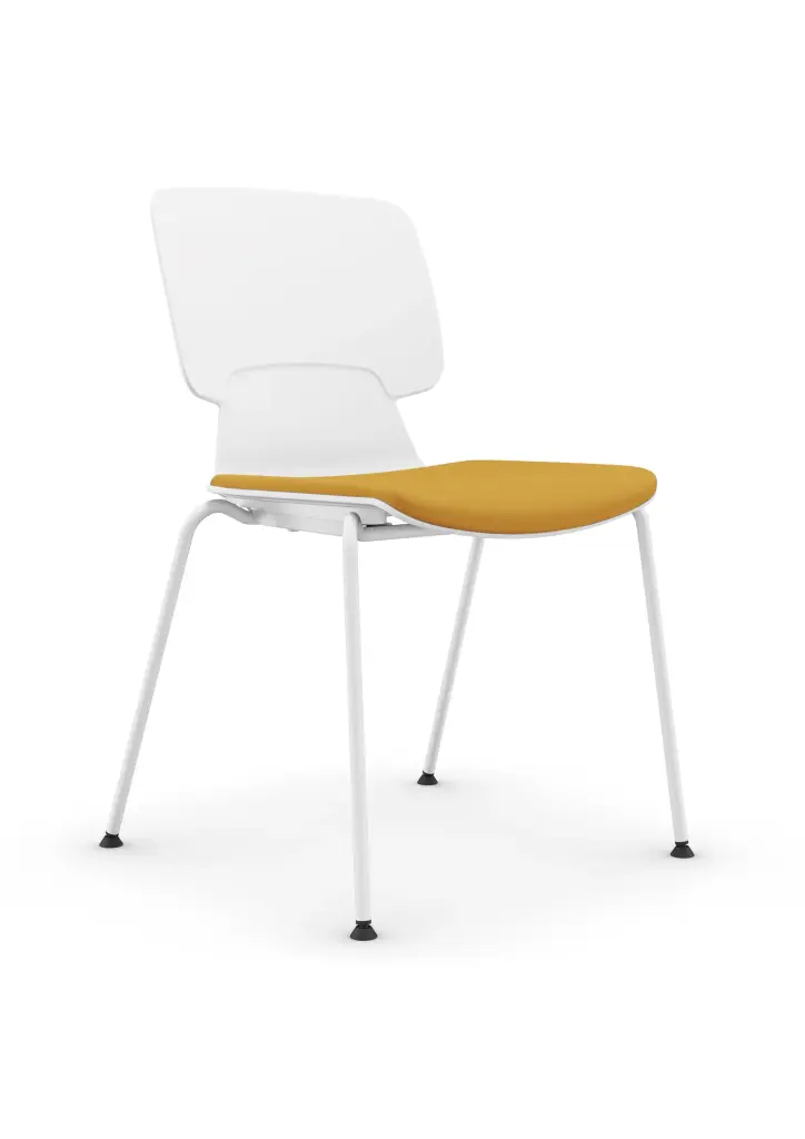 Celine White Trim 4 Legged Chair (Each) - Orange