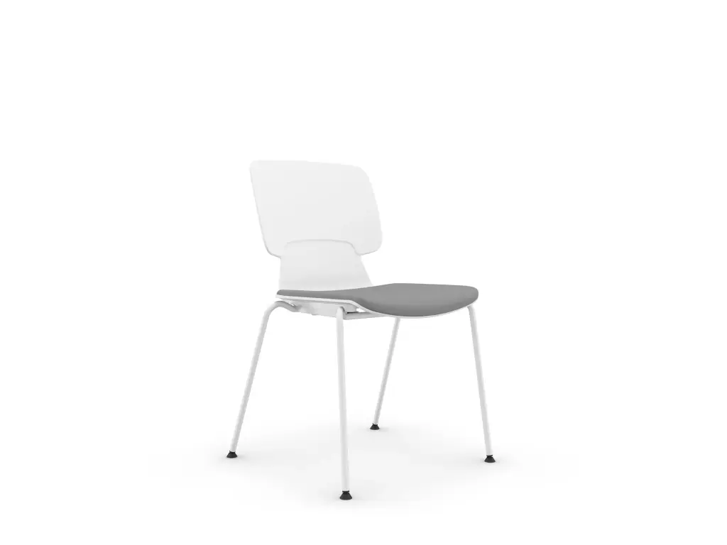 Celine White Trim 4 Legged Chair (Each) - Grey