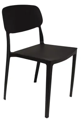 Todd 4 Legged Polypropylene Chair (Each) - Black