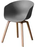 Nova Polyprop Tub Chair on Wooden Legs (Each) - Grey image
