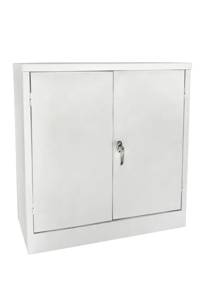 Stationery Cupboard, 2 Shelves (900Hx900Wx450D) - White