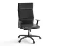 Mkhulu Highback Chair - Donati Syncho Mechanism - Nylon Base - 1D Arms - Black Bonded Leather image