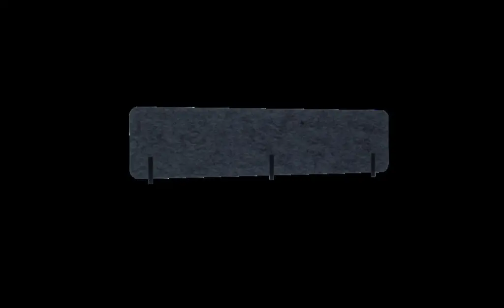 Frameless Radius Acoustic Screen - 600 x 500(H) - Charcoal