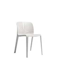 Plis Polypropylene Chair - 4 Legged - White