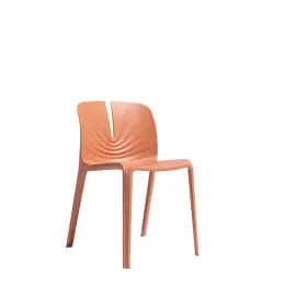 Plis Polypropylene Chair - 4 Legged - Orange