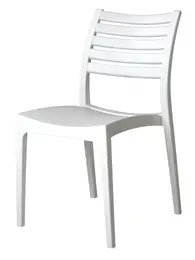 Amber PP Indoor and Outdoor Chair -UV Stabilised - White