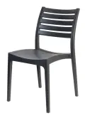 Amber PP Indoor and Outdoor Chair -UV Stabilised - Black image
