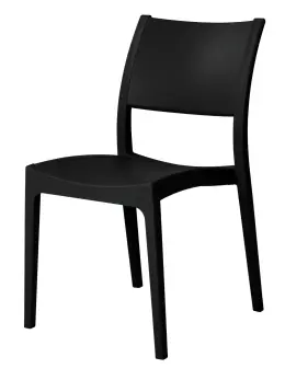 Roma PP  Indoor and Outdoor Chair -UV Stabilised - Black