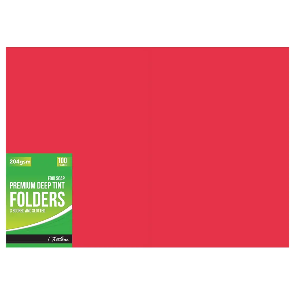 Single Bright Folders 225mmx352mm - Red