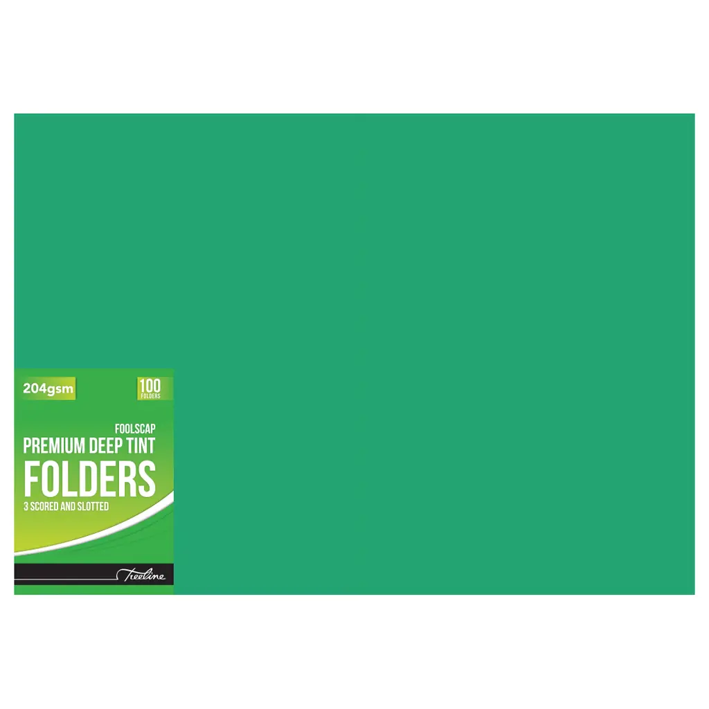 Single Bright Folders 225mmx352mm - Green