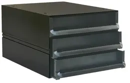 Bantex Texo Modular 3 Drawer Storage System - Black