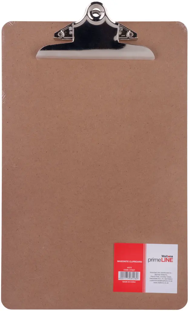 Waltons Primeline A4 Clipboard (Portrait), 228mm x 355mm