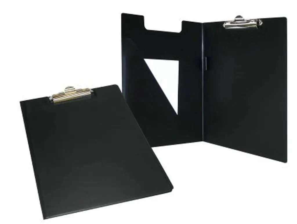 Bantex A4 Clipboard (Portrait), PVC with spring clip, 210mm x 297mm - Black