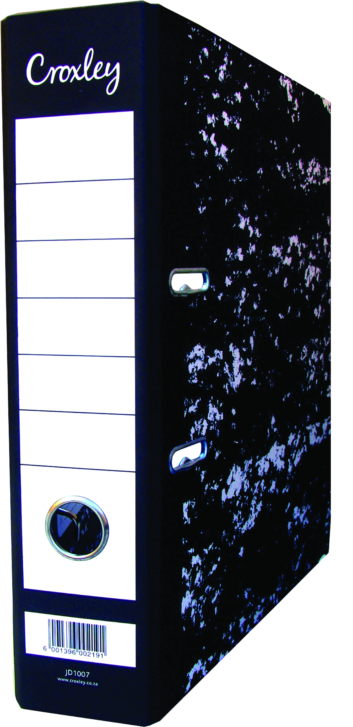 Croxley Lever Arch Board File Black Mottled with Rado and Eyelets