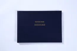 HORTORS Visitor Book Guest A4 Oblong 297mmx210mm GR