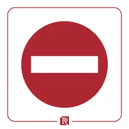 Redfern Sign ABS Plastic No Entry - RS7