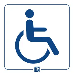 REDFERN Sign ABS Plastic Disable RS13