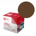 Redfern round colour coded self adhesive labels roll form 32mm box 75 C32 (Per 1) - Brown image