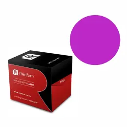 Redfern round colour coded self adhesive labels roll form 32mm box 75 C32 (Per 1) - Purple