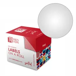 Redfern round colour coded self adhesive labels roll form 32mm box 75 C32 (Per 1) - Silver