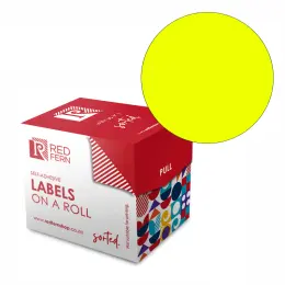 Redfern round colour coded self adhesive labels roll form 32mm box 75 C32 (Per 1) - Lime